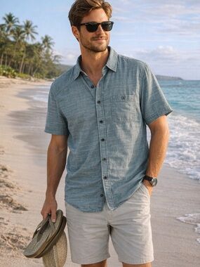 Cariloha Bamboo Button Up Shirt 2XL Coastal Dad Casual Lightweight